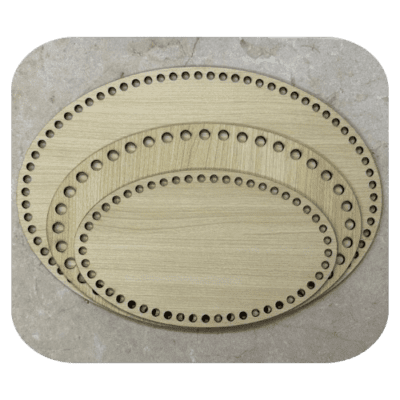 Wooden oval shape