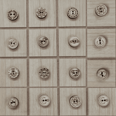 Wooden buttons for children/2 piece