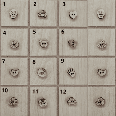 wooden Buttons 002