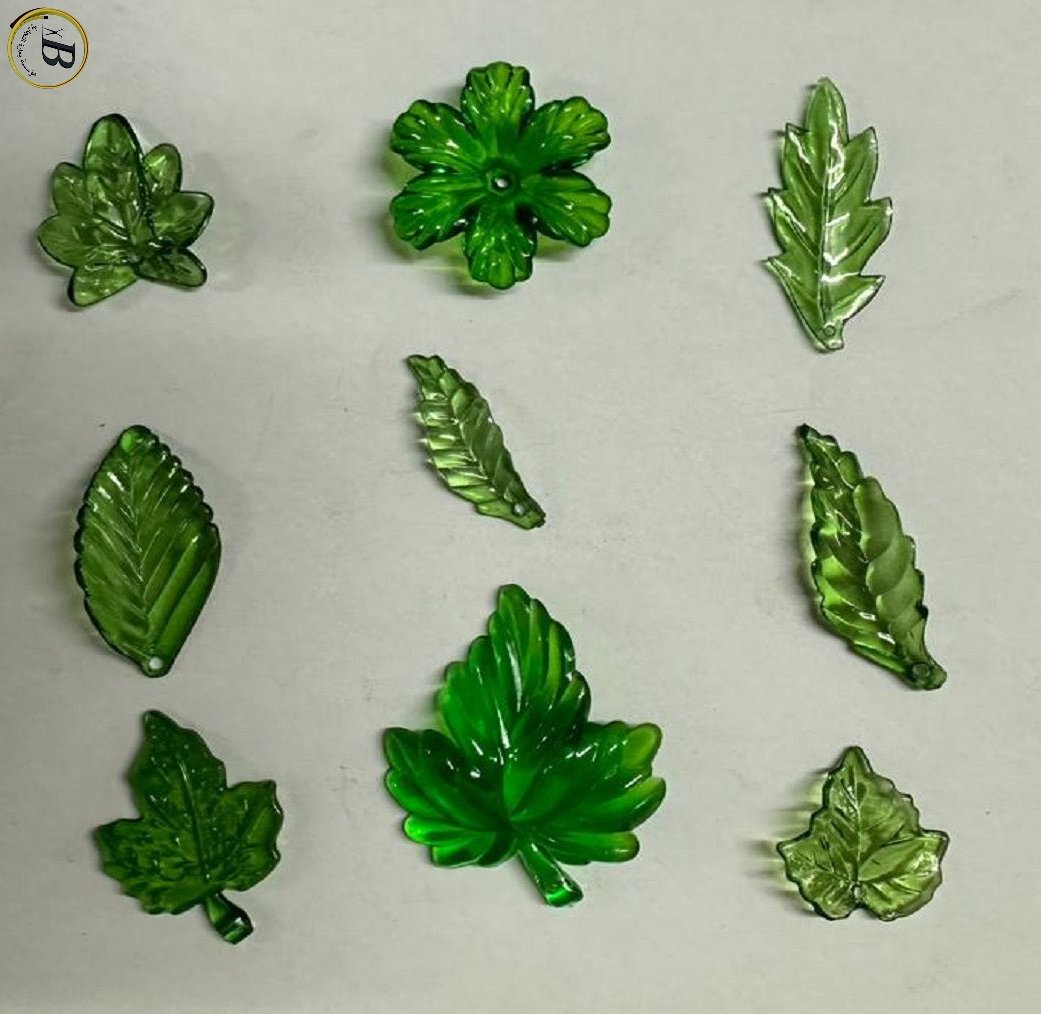 Acrylic leaf beads /2peice