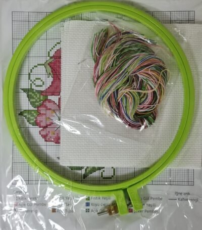 Embroidery hoop + drawing