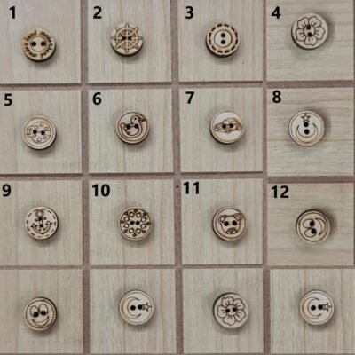 Wooden buttons for children/2 piece