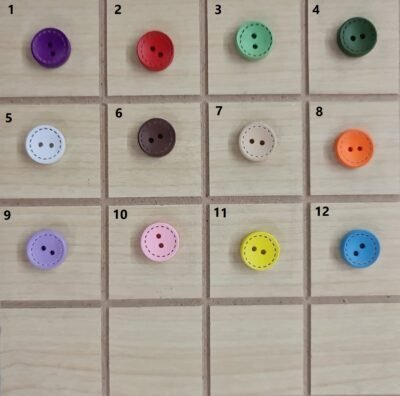 Colored wood buttons