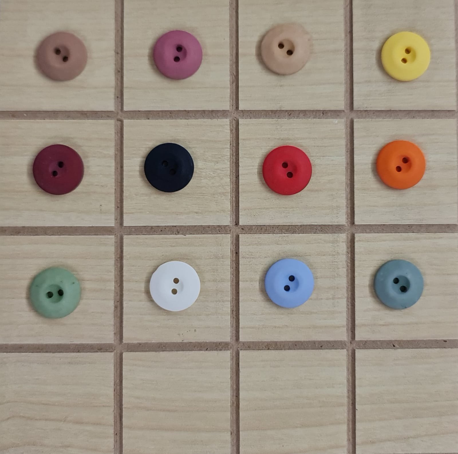 Colored wooden buttons