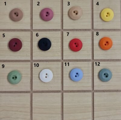 Colored wooden buttons