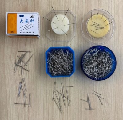 Embroidery pins needles/can